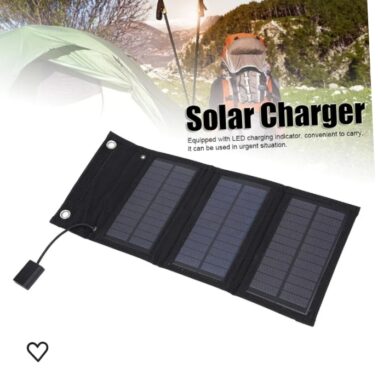 Socialme Portable 15W Usb Solar Energy Foldable Bag Solar Photovoltaic Power Panel Travel Hiking Charger Mobile Power Supply For Tourism And Hiking, Black