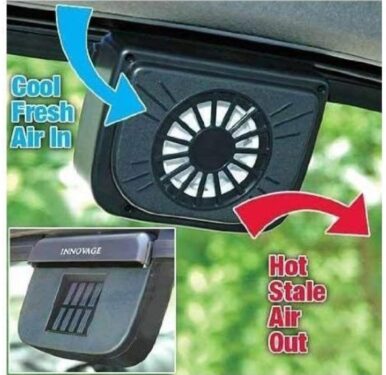 113 AASTIK SALES Car Window Cool Air Vent Auto Fan with Solar Powered Exhaust Fan with Rubber Stripping Car Ventilation Fan Auto Ventilator Cooler System
