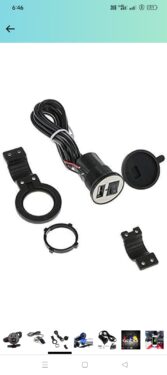 OAHU Mobile USB Charger with Switch for Bike, Motorcycle and Cars, Silicone Waterproof, Power Adapter Socket, 5v-2A -Black