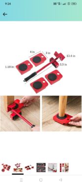 Furniture Lifter Mover Tool Set Heavy Duty Furniture Shifting Lifting Moving Tool with Wheel Pads for Easy and Safe Moving, Suitable for Sofas, and Refrigerators, Up to 200KG