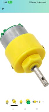 Electronic Spices 500 RPM Dc 12V High Torque Electric Micro Speed Yellow Geared Motor for robotic projects