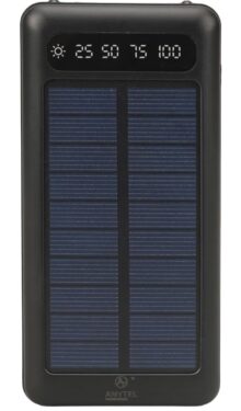 Rs. 1,499 AMYTEL 10000mAh Solar and Strong LED Power Bank, 15W Fast Charging| Buit-in Cables | 4 Output Ports and 3 Input | for iPhone, Smartphones & Other Devices (15 W, Fast Charging) (Black, Lithium Polymer)