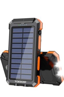Rs. 5,999 Solar Charger 30000mAh YOESOID Portable Solar Power Bank Outdoor Waterproof Camping External Backup Battery Pack with Dual USB Ports 2 LED Light Carabiner and Compass, Compatible Most Smart PhonesSolar Charger 30000mAh YOESOID Portable Solar Power Bank Outdoor Waterproof Camping External Backup Battery Pack with Dual USB Ports 2 LED Light Carabiner and Compass, Compatible Most Smart Phones