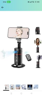 FOVANI Auto Face Tracking Tripod, 360° Rotation Body Phone Camera Stand Smart Video Shooting Holder with Remote Selfie Stick, No App Required, Gesture Control, for iPhone or Mobile Vlogging