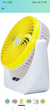 QONETIC USB Fan, Desk Fan Table with Strong Airflow & Quiet Operation, Cooling Speed Rotatable Head for Home Office Bedroom Travel Camping and Desktop Powerful Home, Kitchen (Classic)